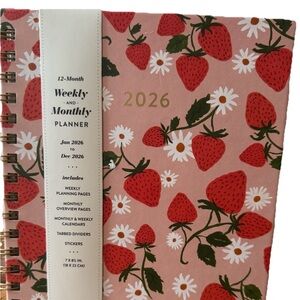 2026 Planners, Eccolo Spiral Agenda Planner, Weekly & Monthly Pages, 12 Months